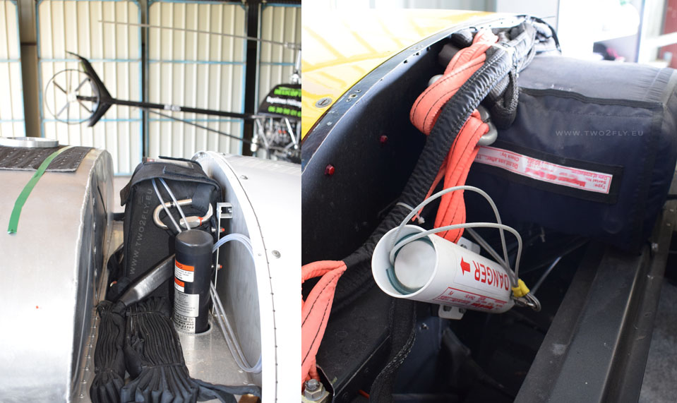 installation parachute de secours